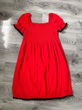 Sail to Sable Red Puff-Sleeve Flowy Mini Dress - Women’s size Small